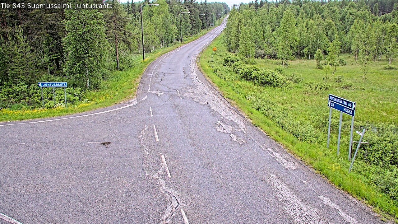 Kelikamerat Kuva Tie 843 Suomussalmi, Juntusranta, Suomussalmi, Kainuu