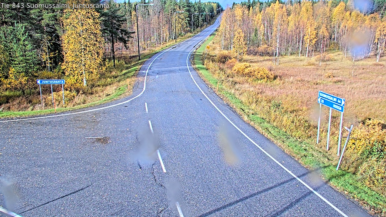 Weather Camera Image Road 843 Suomussalmi, Juntusranta, Suomussalmi, Kainuu