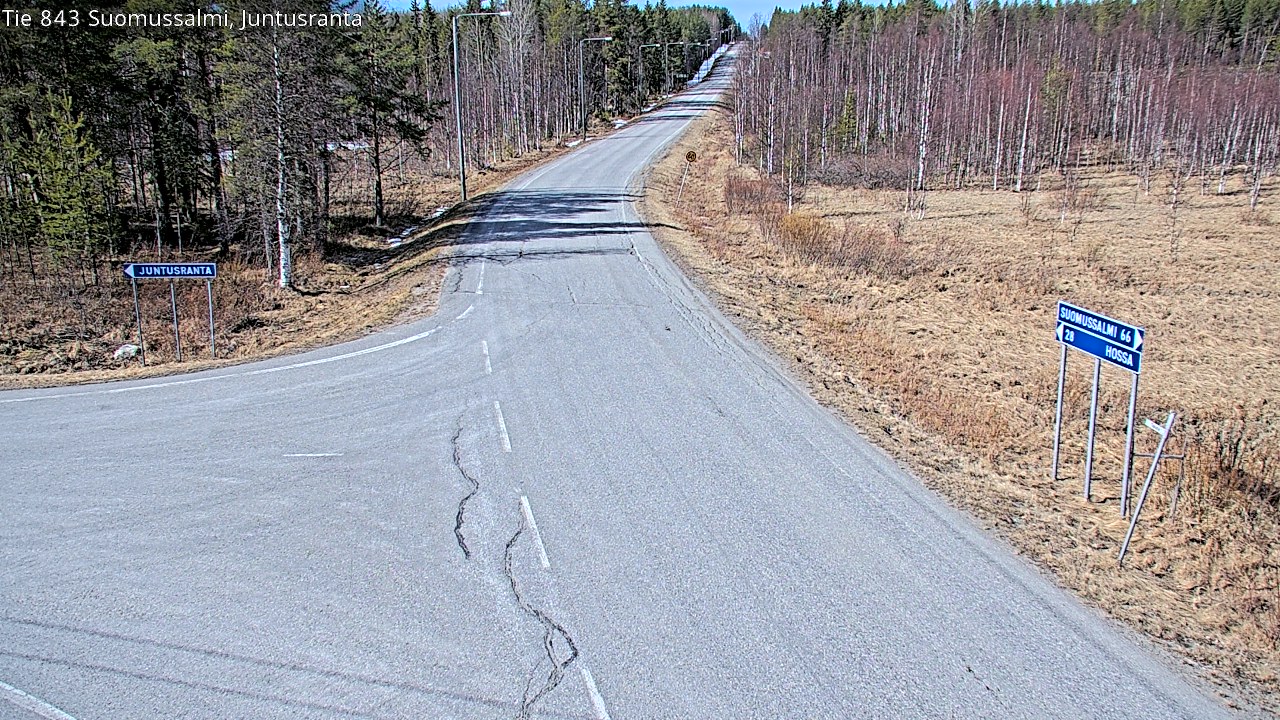 Kelikamerat Kuva Tie 843 Suomussalmi, Juntusranta, Suomussalmi, Kainuu