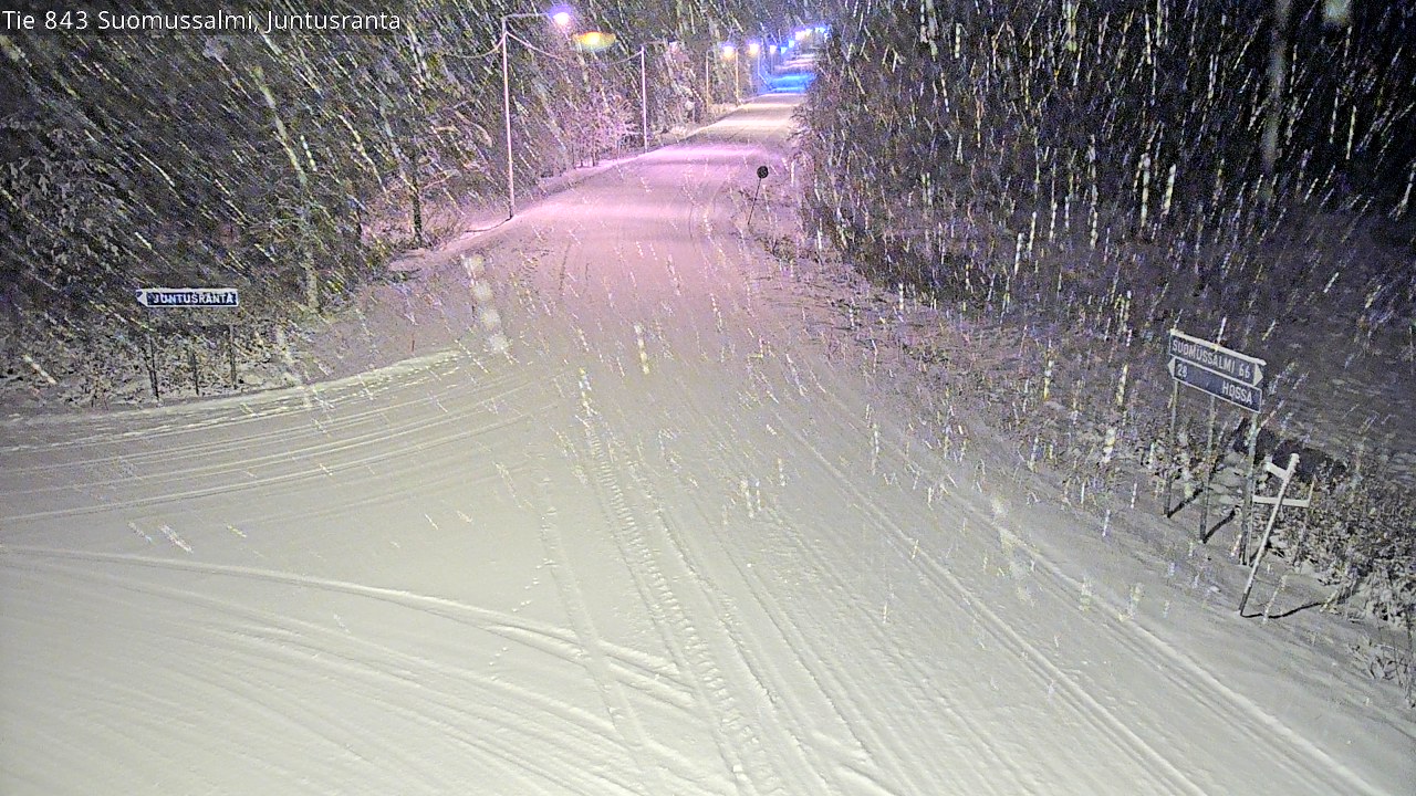 Weather Camera Image Road 843 Suomussalmi, Juntusranta, Suomussalmi, Kainuu