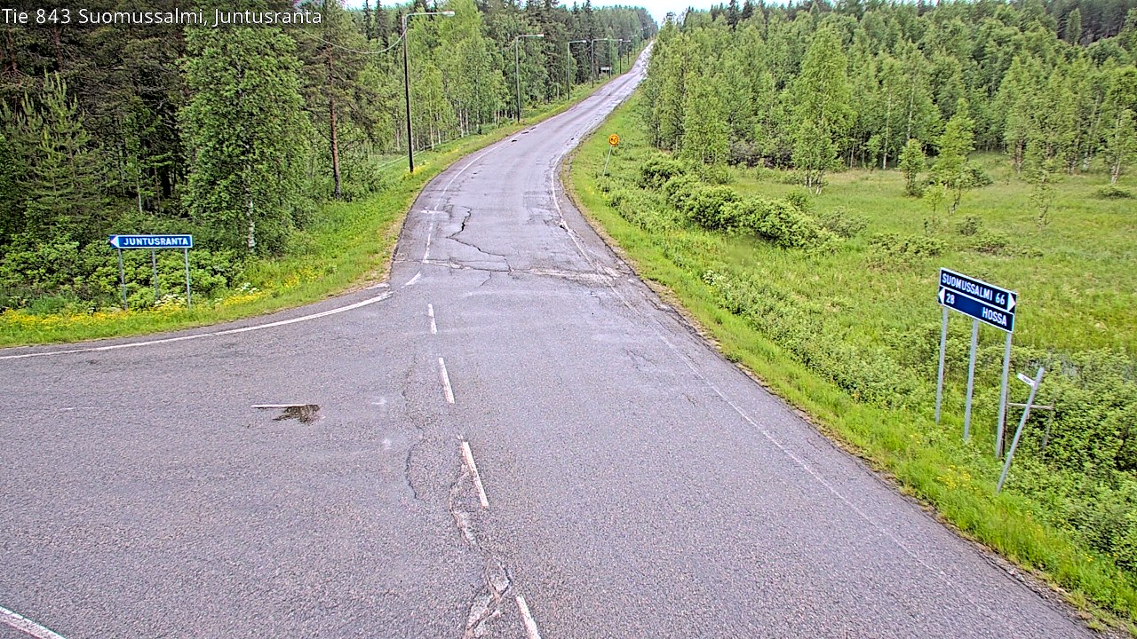 Kelikamerat Kuva Tie 843 Suomussalmi, Juntusranta, Suomussalmi, Kainuu
