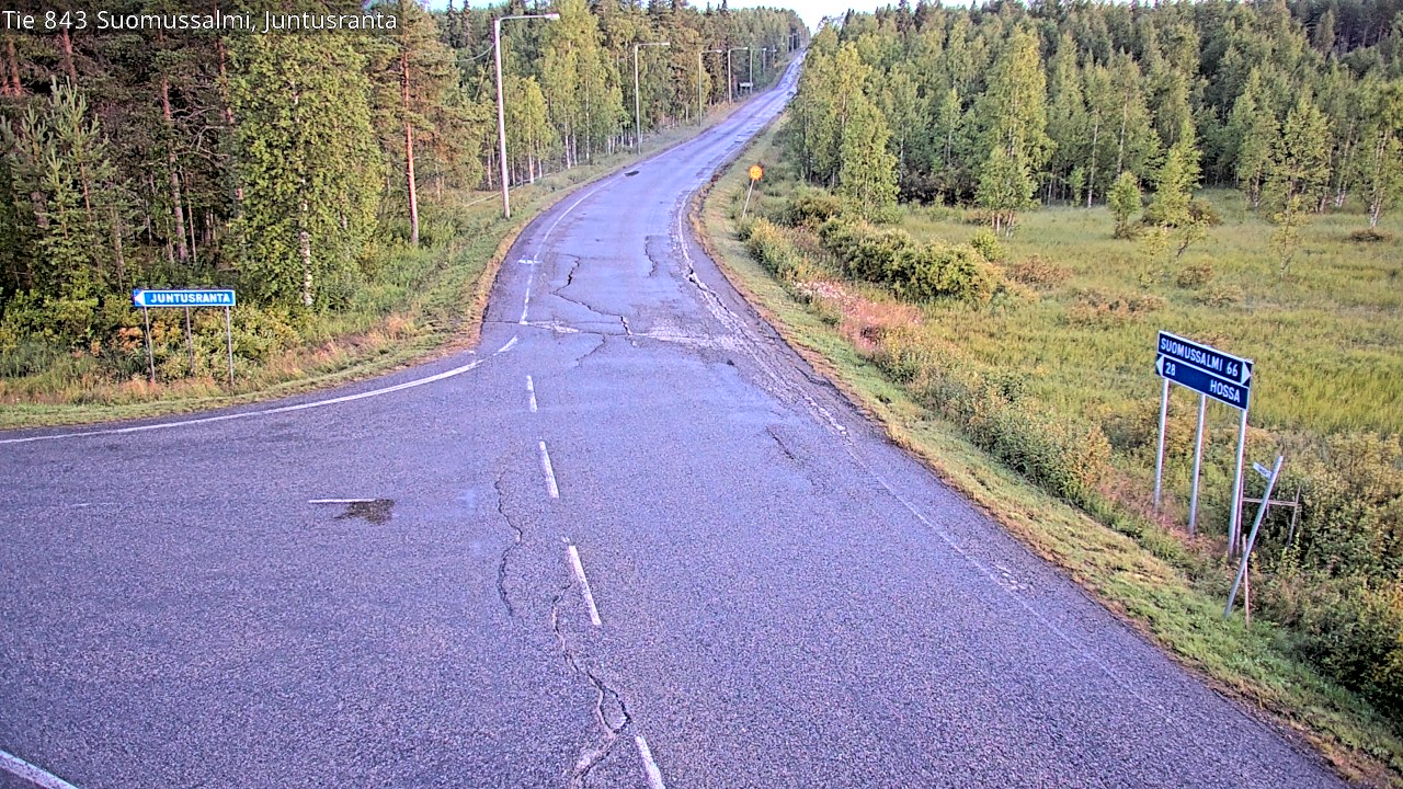 Kelikamerat Kuva Tie 843 Suomussalmi, Juntusranta, Suomussalmi, Kainuu