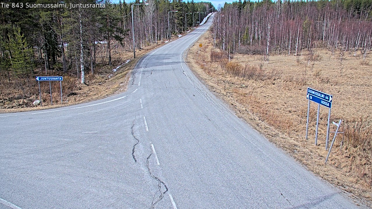 Kelikamerat Kuva Tie 843 Suomussalmi, Juntusranta, Suomussalmi, Kainuu