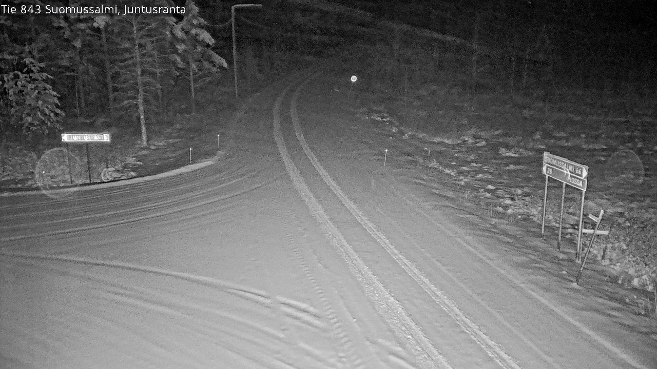 Weather Camera Image Road 843 Suomussalmi, Juntusranta, Suomussalmi, Kainuu