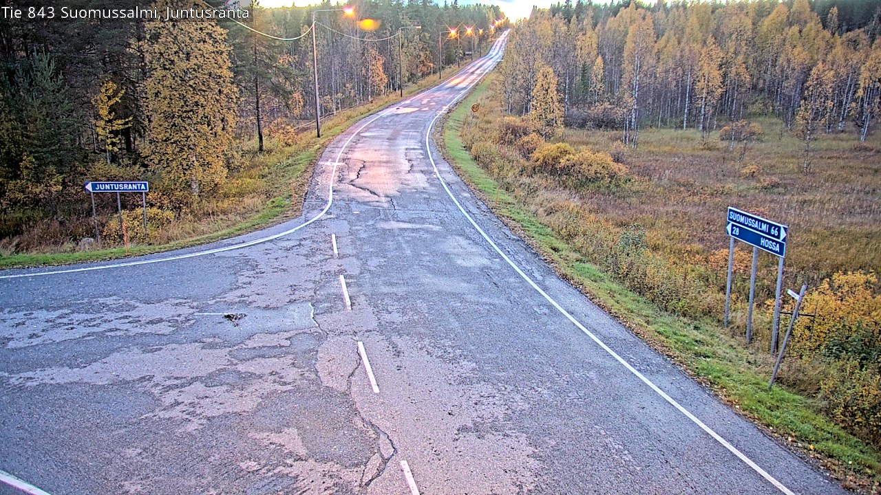 Kelikamerat Kuva Tie 843 Suomussalmi, Juntusranta, Suomussalmi, Kainuu
