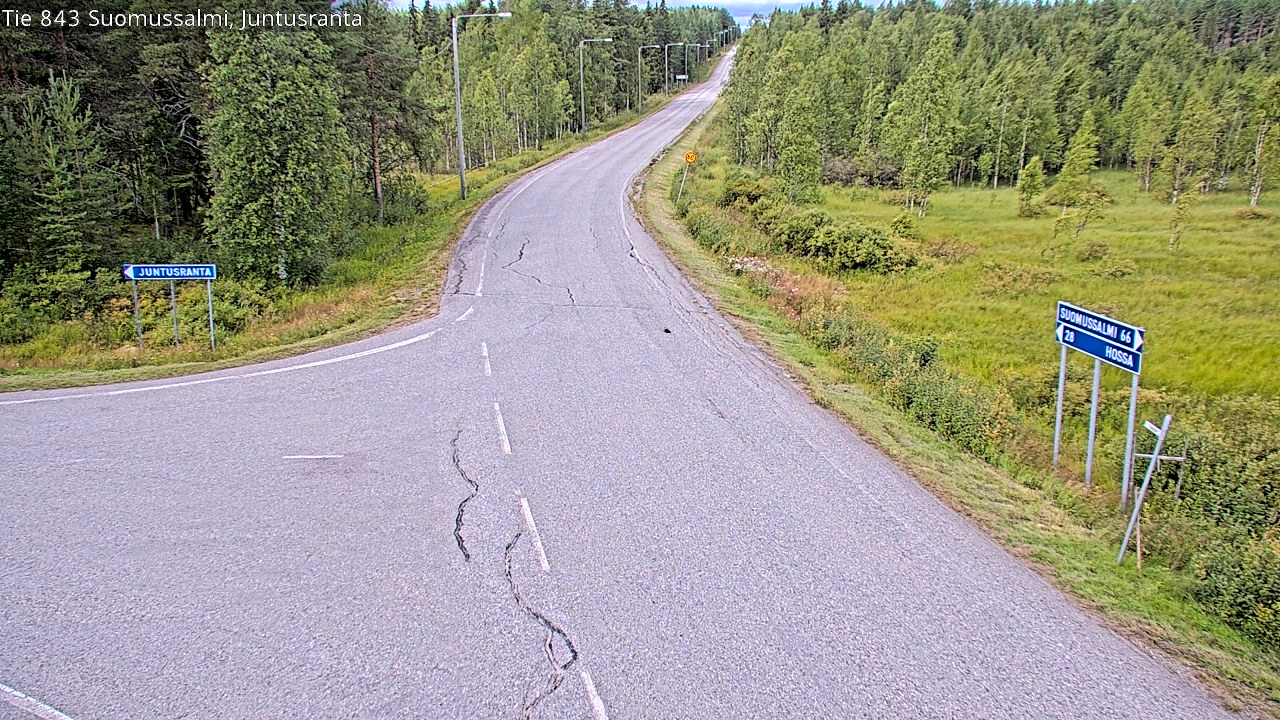 Kelikamerat Kuva Tie 843 Suomussalmi, Juntusranta, Suomussalmi, Kainuu