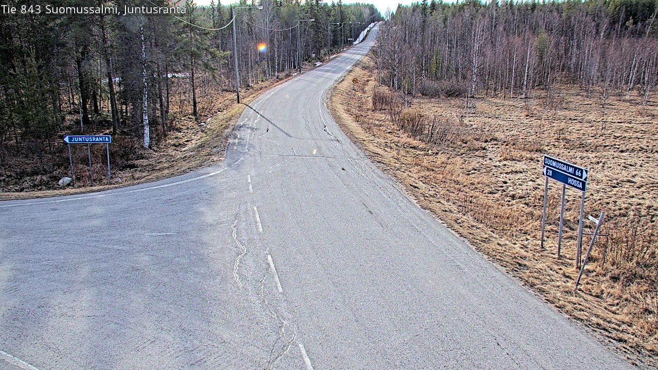Kelikamerat Kuva Tie 843 Suomussalmi, Juntusranta, Suomussalmi, Kainuu