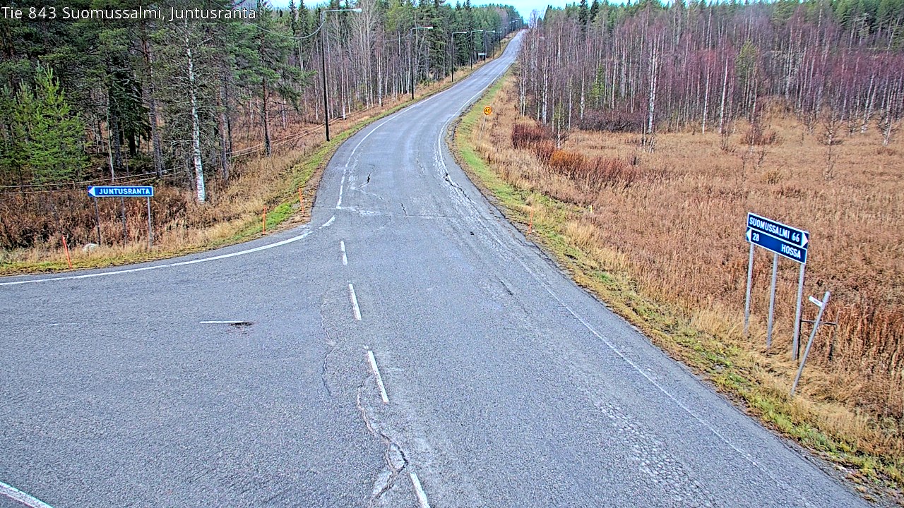 Kelikamerat Kuva Tie 843 Suomussalmi, Juntusranta, Suomussalmi, Kainuu