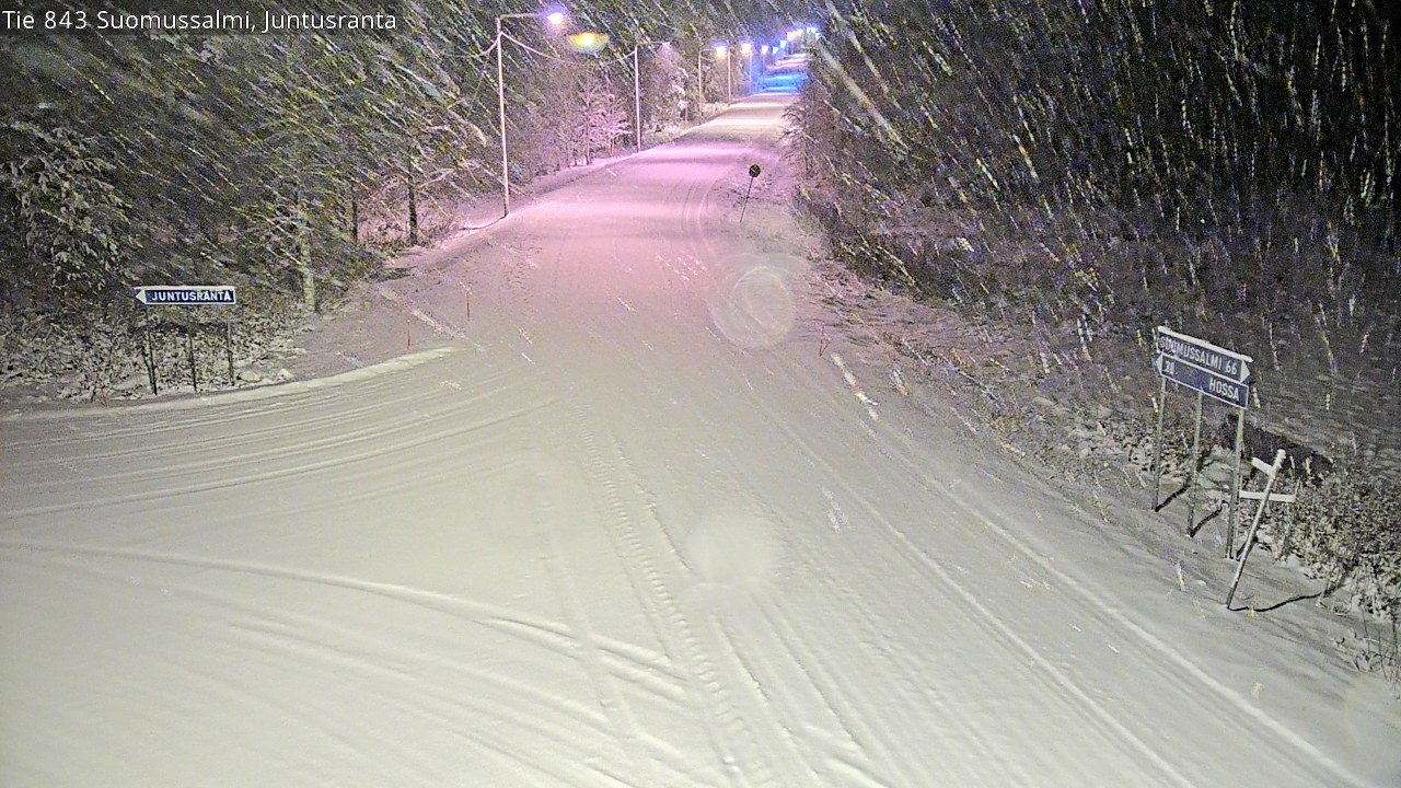 Weather Camera Image Road 843 Suomussalmi, Juntusranta, Suomussalmi, Kainuu