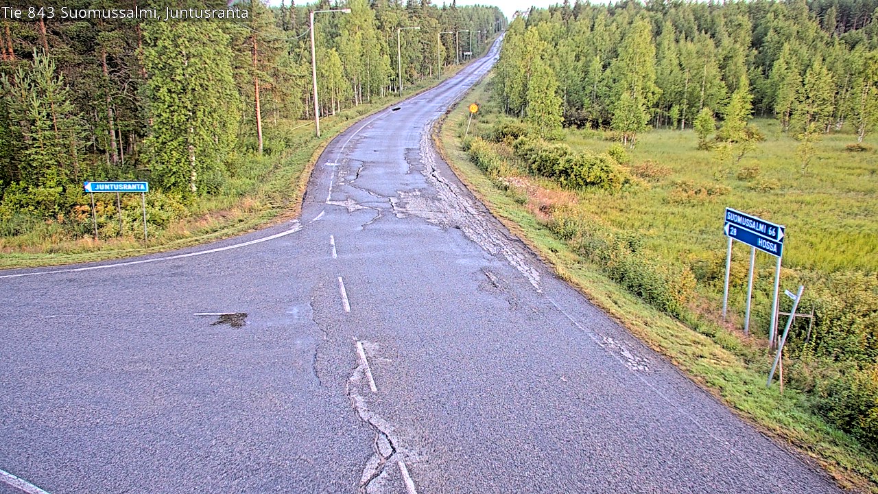 Kelikamerat Kuva Tie 843 Suomussalmi, Juntusranta, Suomussalmi, Kainuu