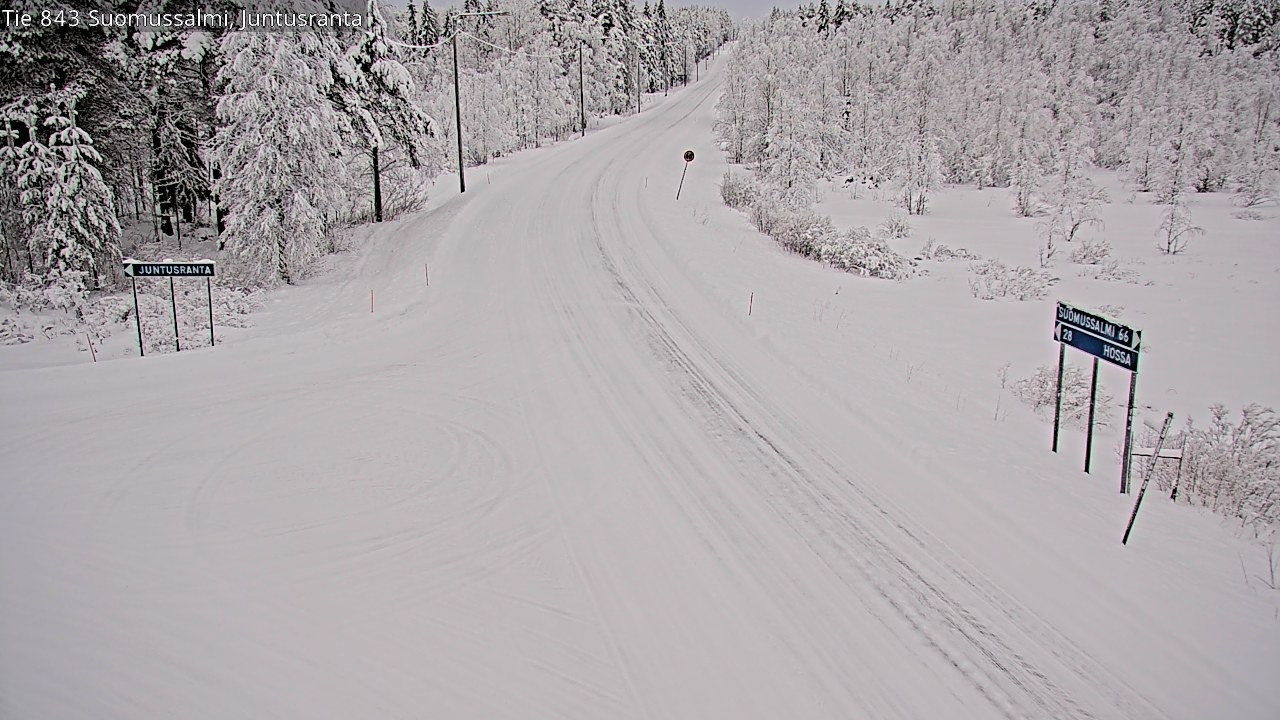 Kelikamerat Kuva Tie 843 Suomussalmi, Juntusranta, Suomussalmi, Kainuu
