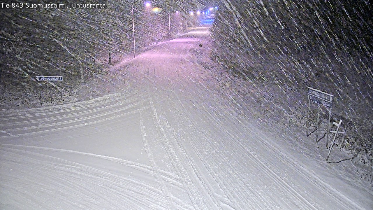 Weather Camera Image Road 843 Suomussalmi, Juntusranta, Suomussalmi, Kainuu
