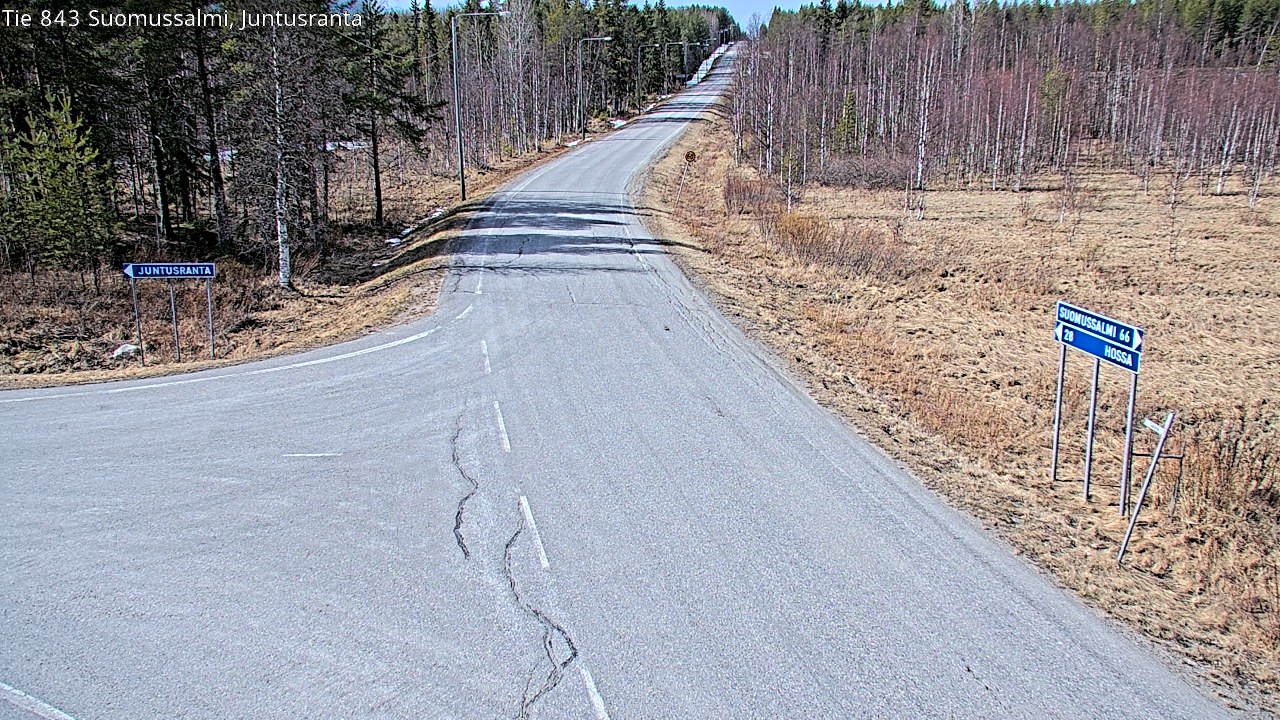 Kelikamerat Kuva Tie 843 Suomussalmi, Juntusranta, Suomussalmi, Kainuu