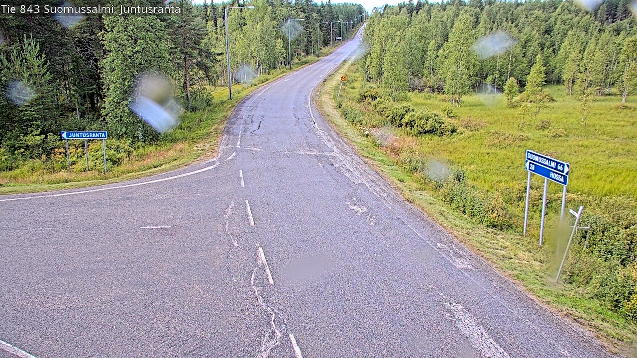 Weather Camera Image Road 843 Suomussalmi, Juntusranta, Suomussalmi, Kainuu