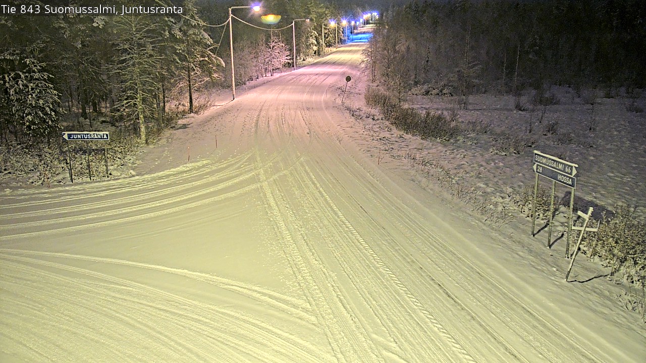 Weather Camera Image Road 843 Suomussalmi, Juntusranta, Suomussalmi, Kainuu