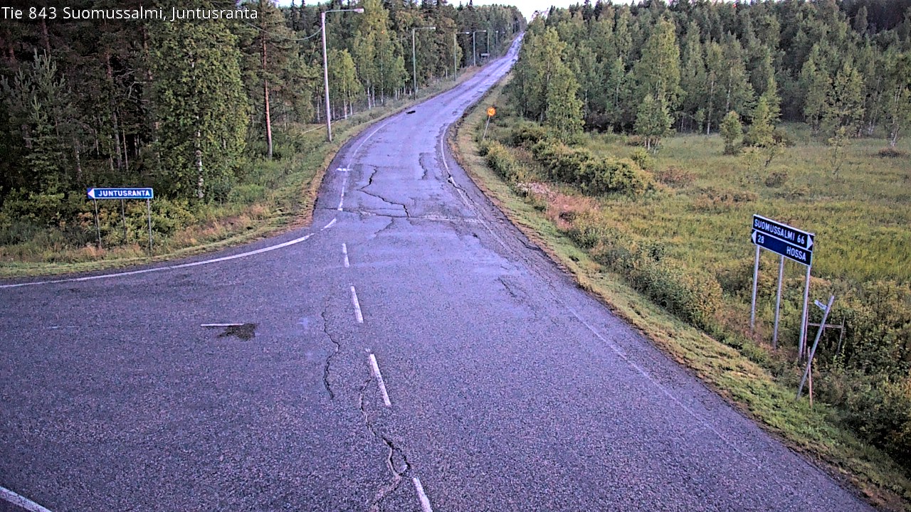 Kelikamerat Kuva Tie 843 Suomussalmi, Juntusranta, Suomussalmi, Kainuu