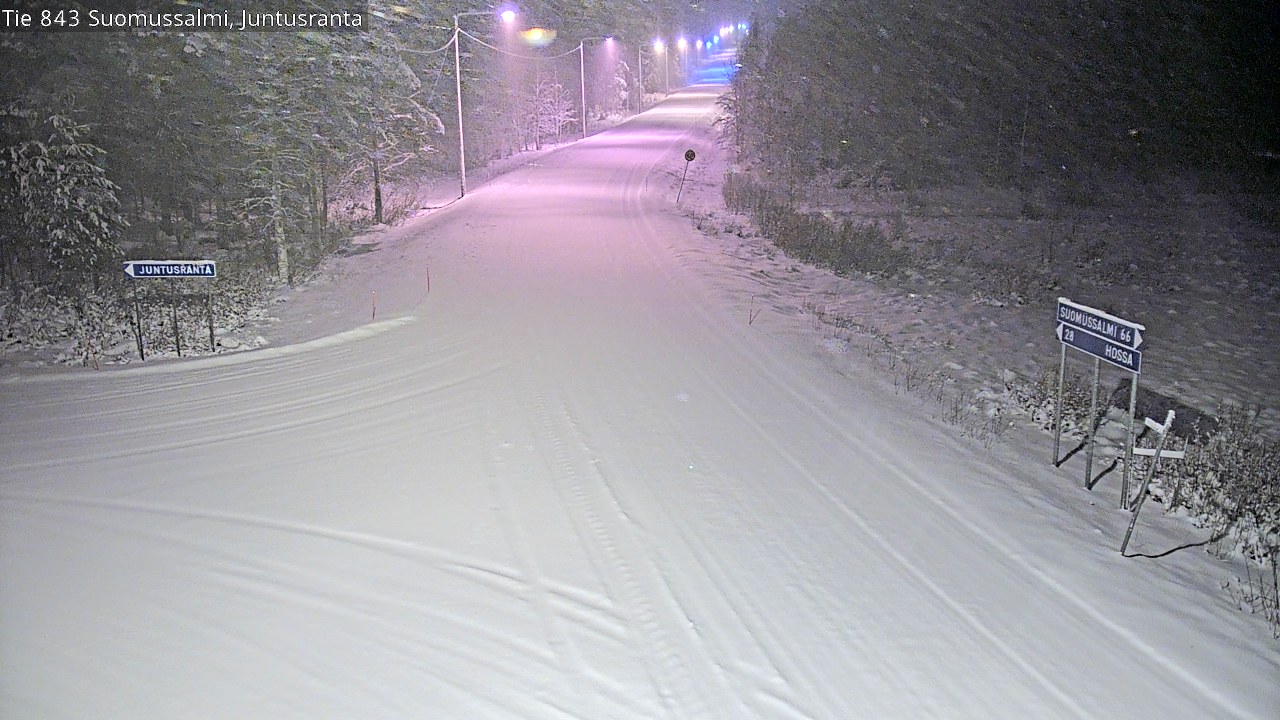 Weather Camera Image Road 843 Suomussalmi, Juntusranta, Suomussalmi, Kainuu