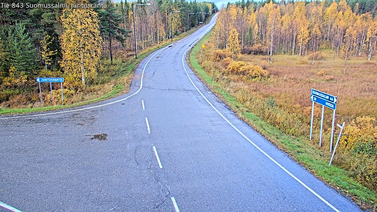 Weather Camera Image Road 843 Suomussalmi, Juntusranta, Suomussalmi, Kainuu