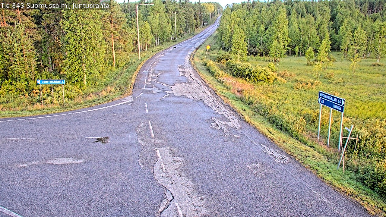 Kelikamerat Kuva Tie 843 Suomussalmi, Juntusranta, Suomussalmi, Kainuu