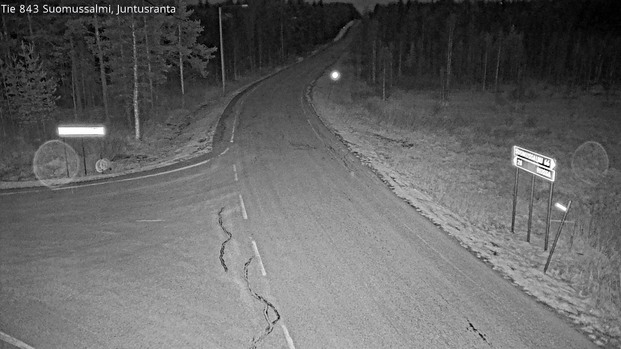 Kelikamerat Kuva Tie 843 Suomussalmi, Juntusranta, Suomussalmi, Kainuu