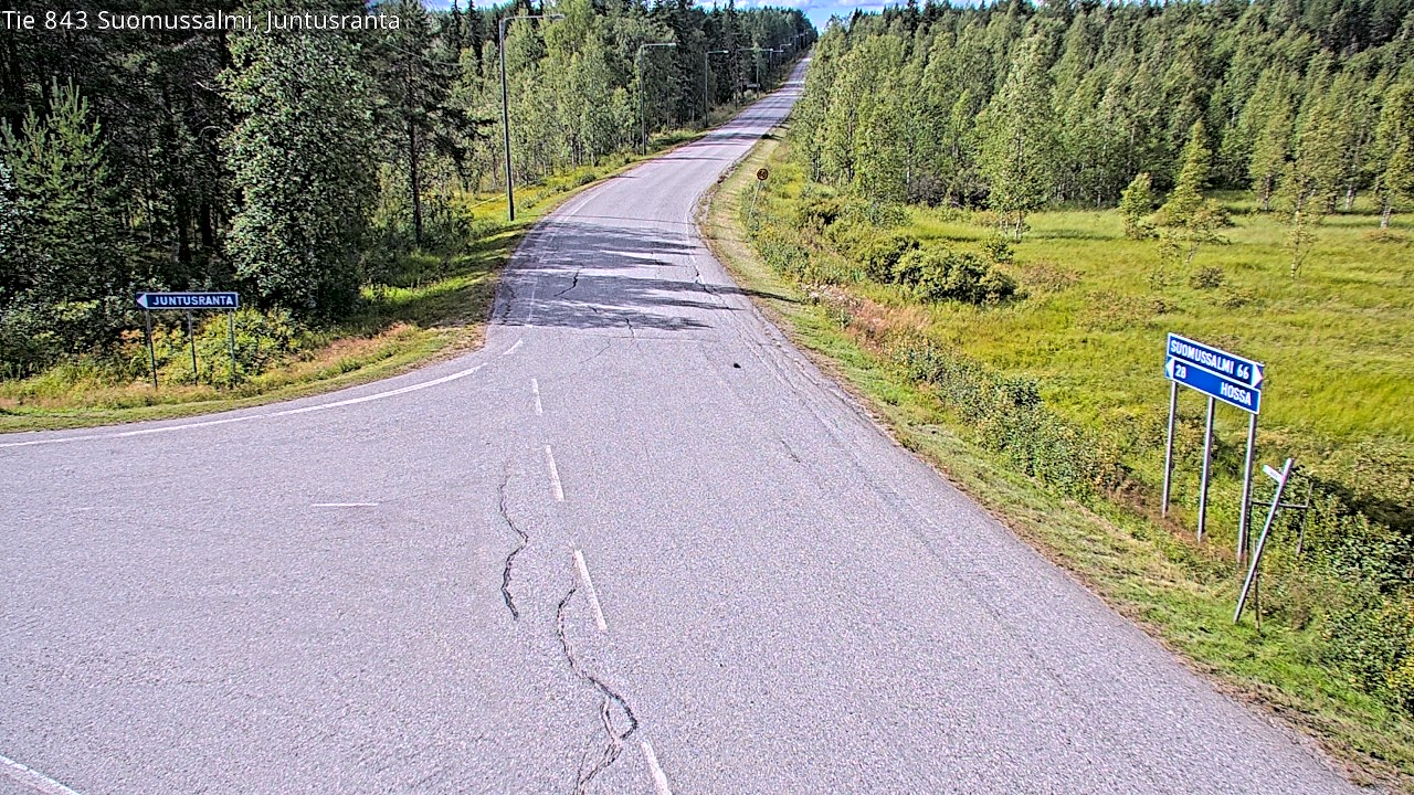 Kelikamerat Kuva Tie 843 Suomussalmi, Juntusranta, Suomussalmi, Kainuu