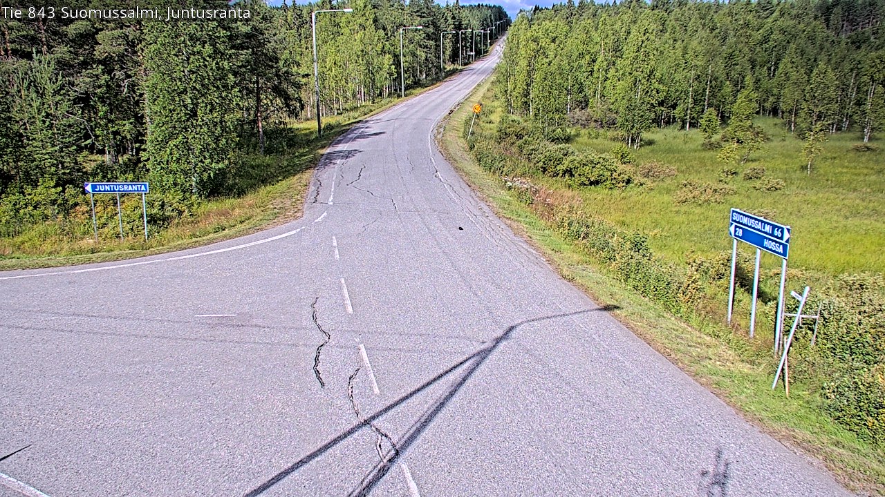 Kelikamerat Kuva Tie 843 Suomussalmi, Juntusranta, Suomussalmi, Kainuu