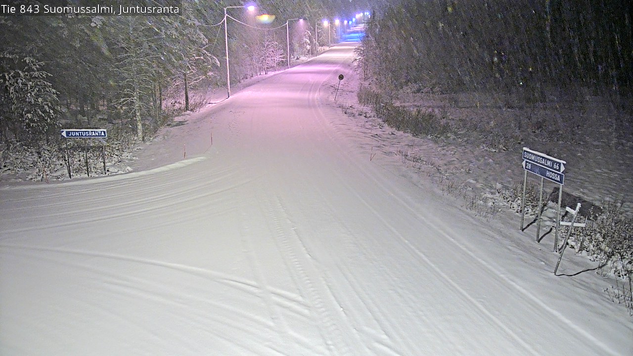 Weather Camera Image Road 843 Suomussalmi, Juntusranta, Suomussalmi, Kainuu