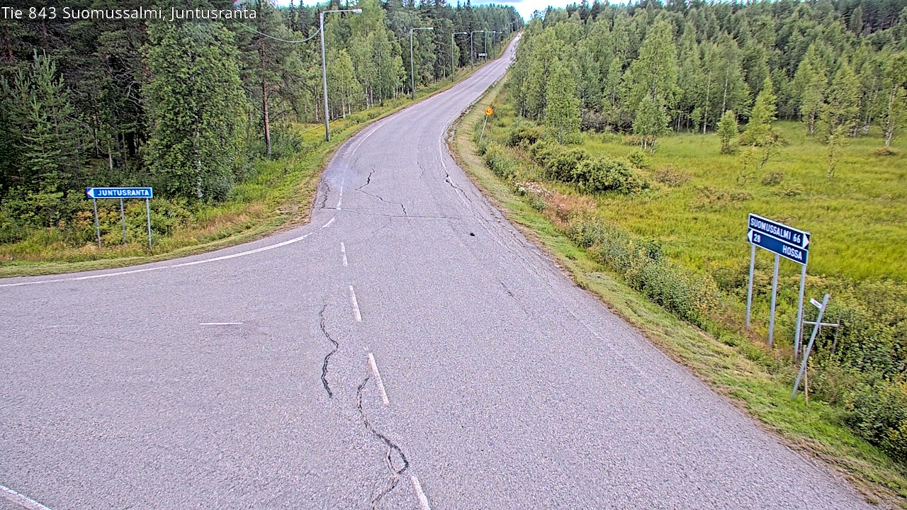 Kelikamerat Kuva Tie 843 Suomussalmi, Juntusranta, Suomussalmi, Kainuu