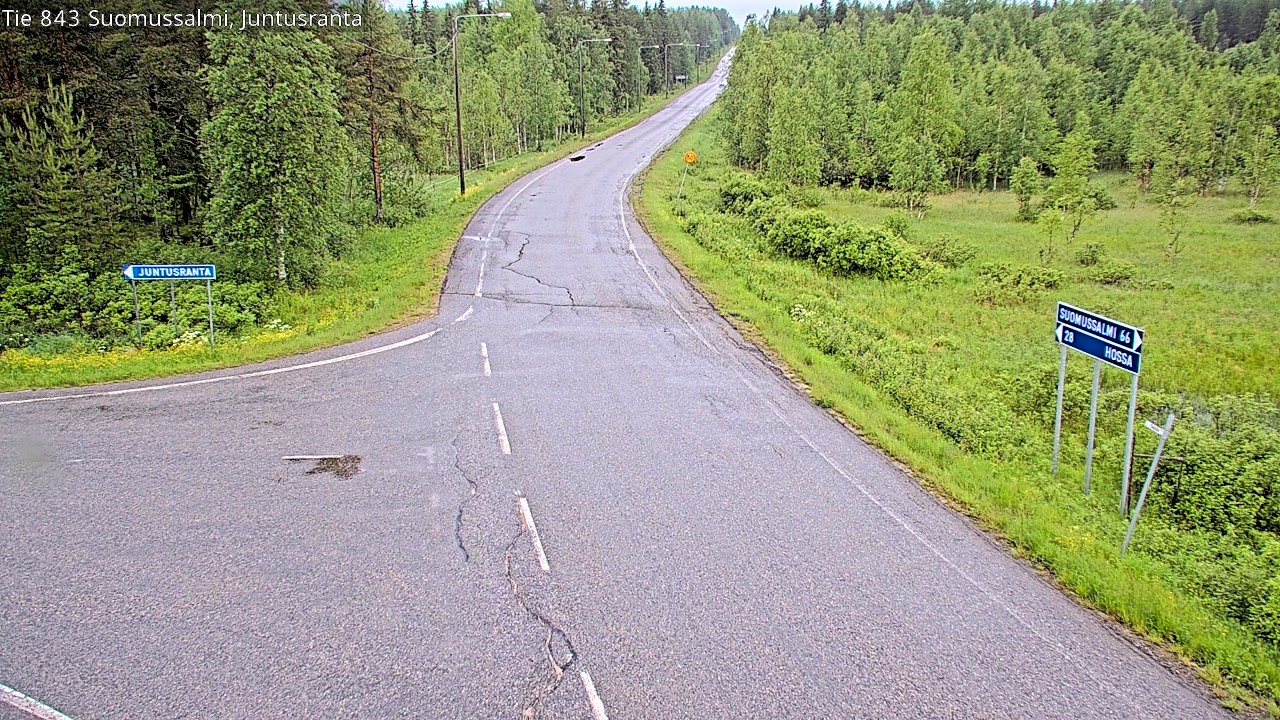 Kelikamerat Kuva Tie 843 Suomussalmi, Juntusranta, Suomussalmi, Kainuu