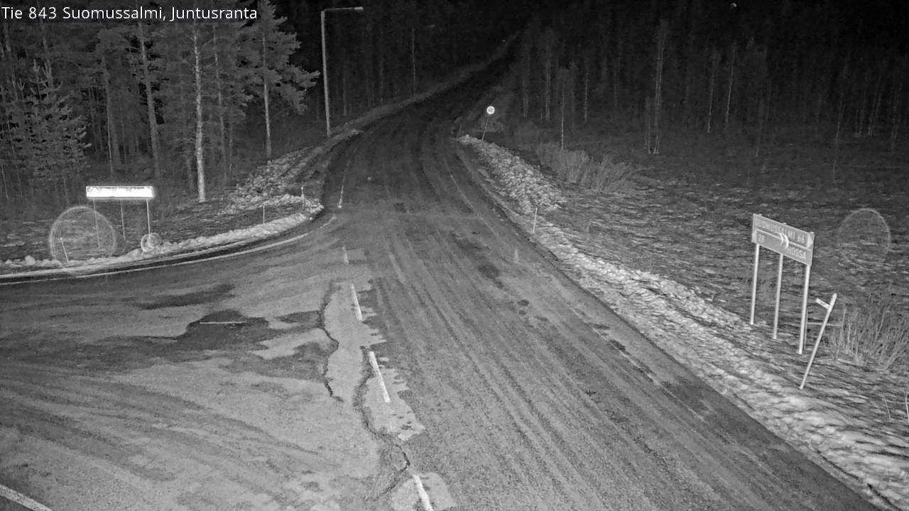 Kelikamerat Kuva Tie 843 Suomussalmi, Juntusranta, Suomussalmi, Kainuu