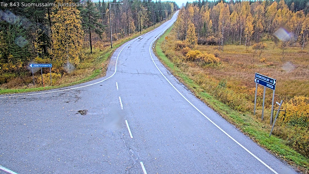 Weather Camera Image Road 843 Suomussalmi, Juntusranta, Suomussalmi, Kainuu