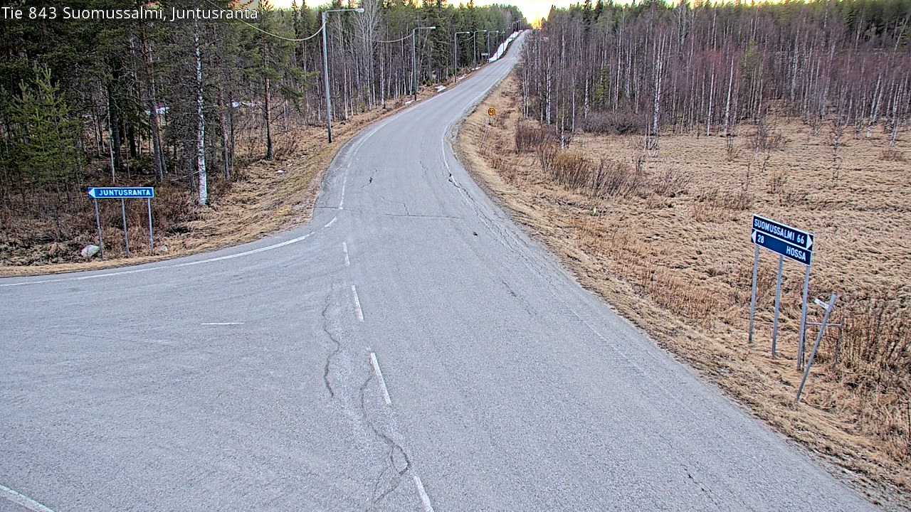 Kelikamerat Kuva Tie 843 Suomussalmi, Juntusranta, Suomussalmi, Kainuu