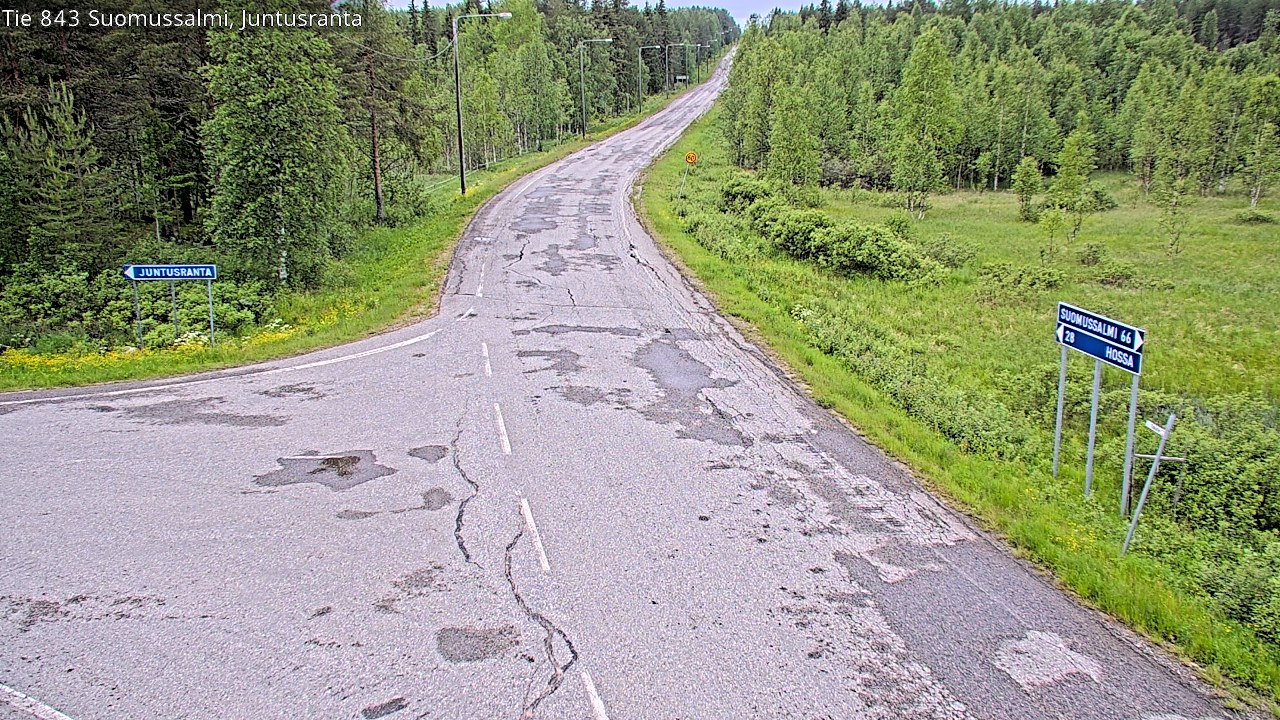 Kelikamerat Kuva Tie 843 Suomussalmi, Juntusranta, Suomussalmi, Kainuu