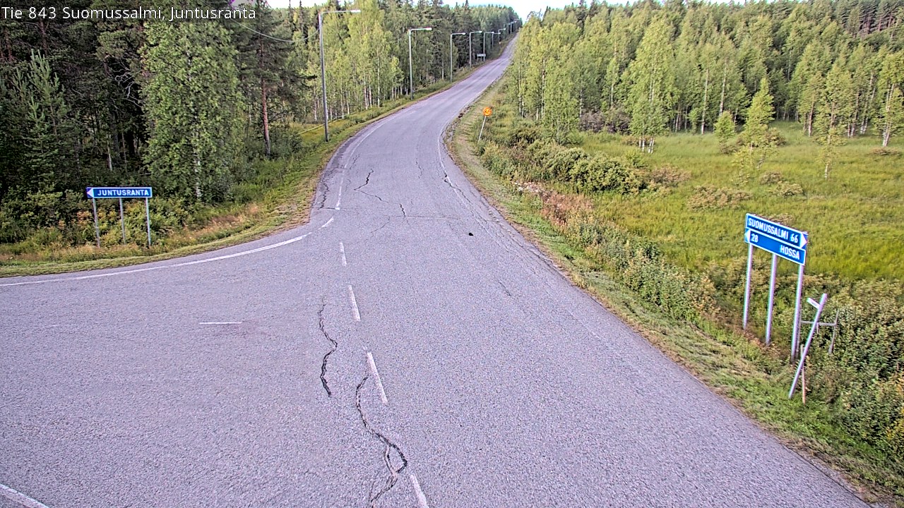 Kelikamerat Kuva Tie 843 Suomussalmi, Juntusranta, Suomussalmi, Kainuu