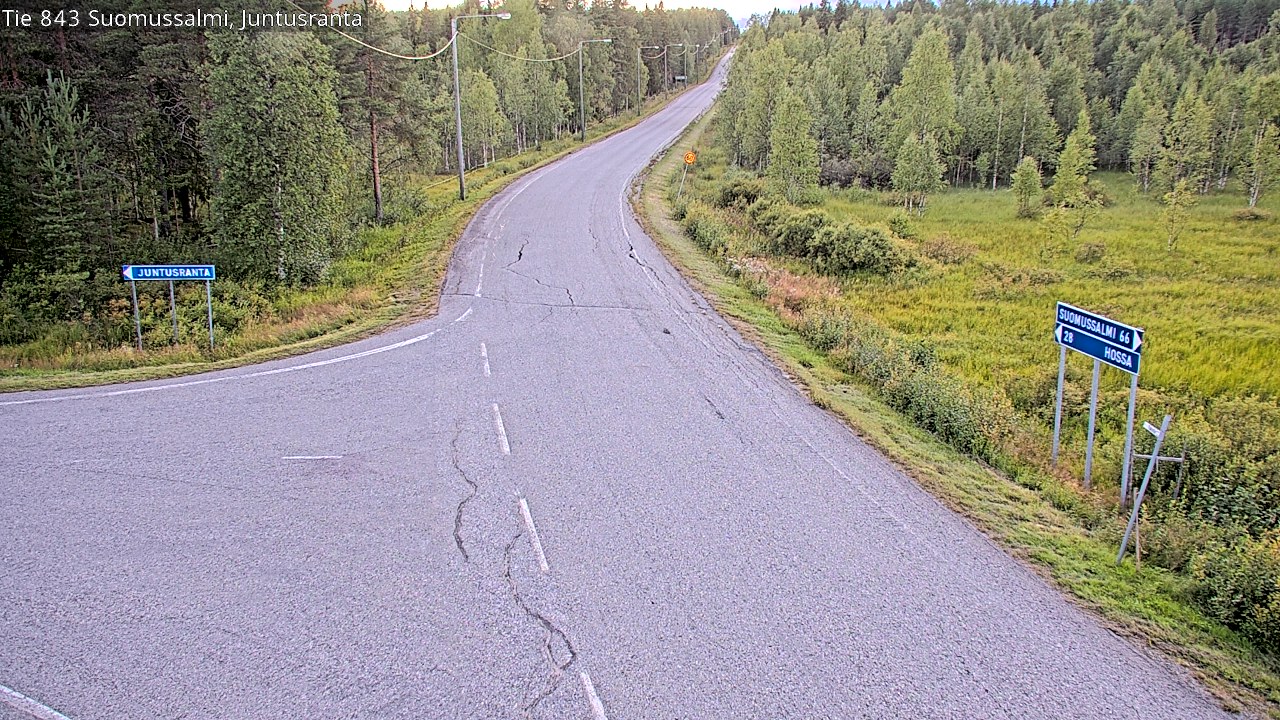 Kelikamerat Kuva Tie 843 Suomussalmi, Juntusranta, Suomussalmi, Kainuu