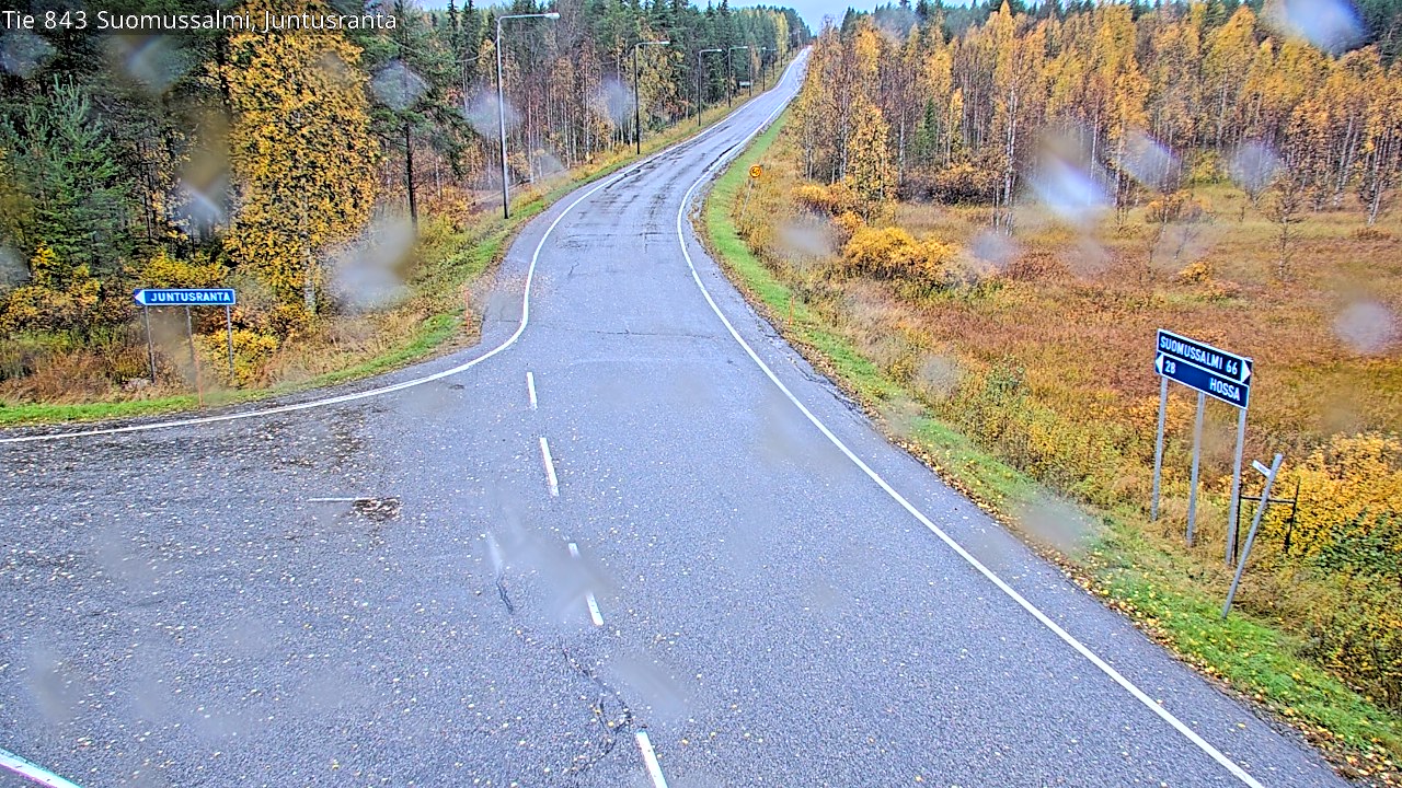 Weather Camera Image Road 843 Suomussalmi, Juntusranta, Suomussalmi, Kainuu