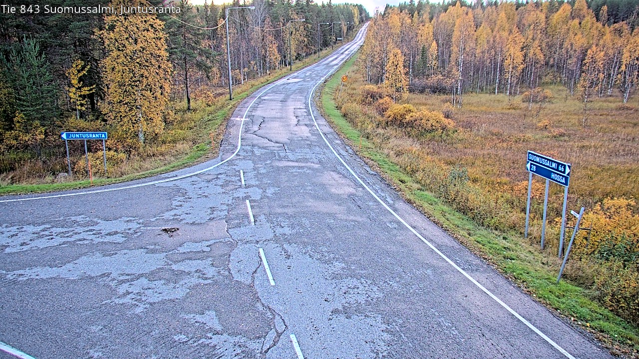 Kelikamerat Kuva Tie 843 Suomussalmi, Juntusranta, Suomussalmi, Kainuu