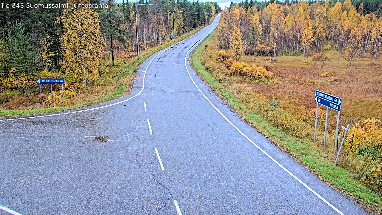Weather Camera Image Road 843 Suomussalmi, Juntusranta, Suomussalmi, Kainuu