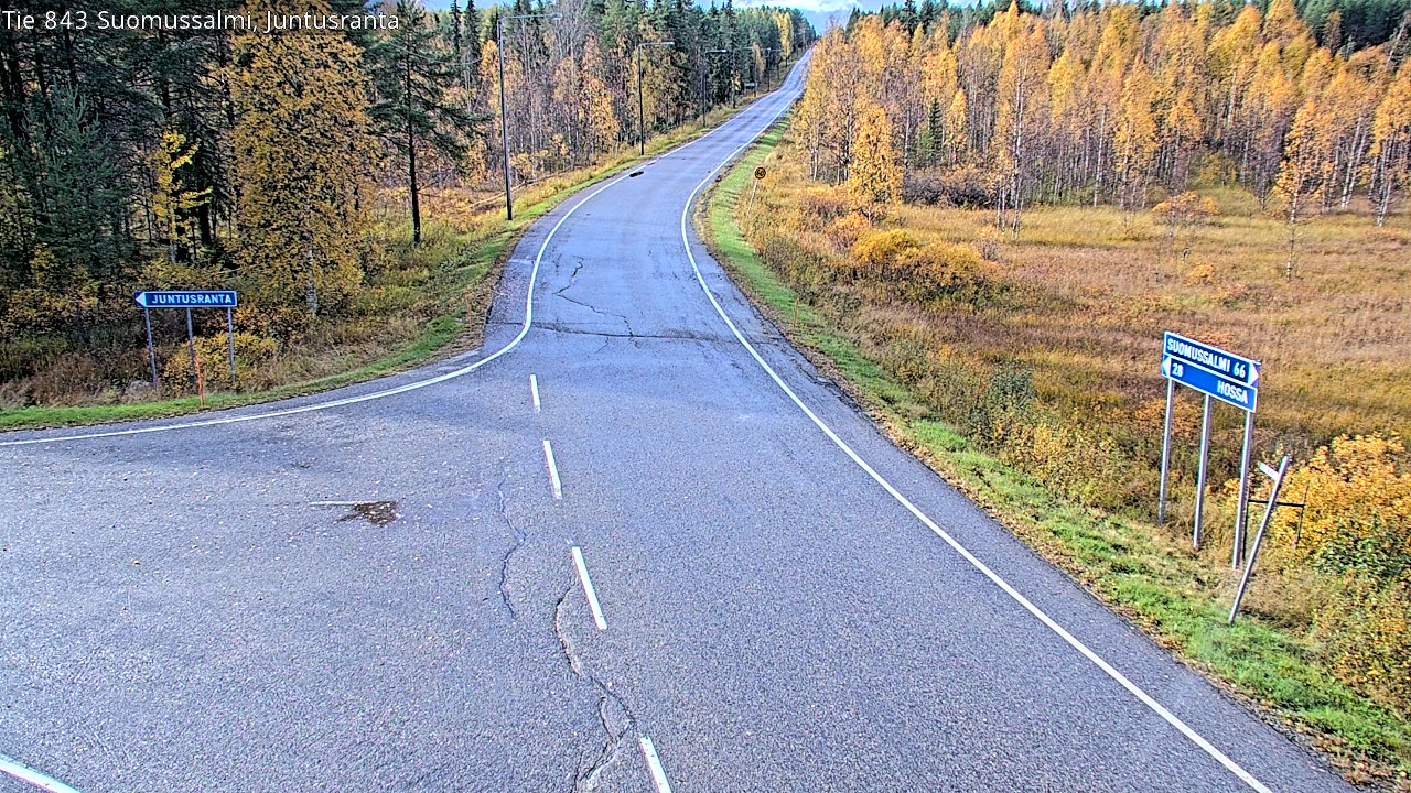 Kelikamerat Kuva Tie 843 Suomussalmi, Juntusranta, Suomussalmi, Kainuu