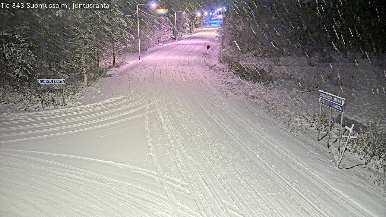 Weather Camera Image Road 843 Suomussalmi, Juntusranta, Suomussalmi, Kainuu