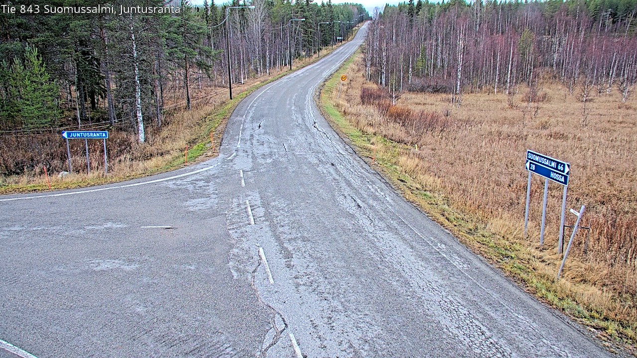 Kelikamerat Kuva Tie 843 Suomussalmi, Juntusranta, Suomussalmi, Kainuu