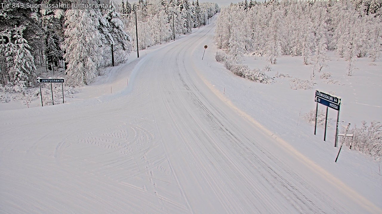 Weather Camera Image Road 843 Suomussalmi, Juntusranta, Suomussalmi, Kainuu
