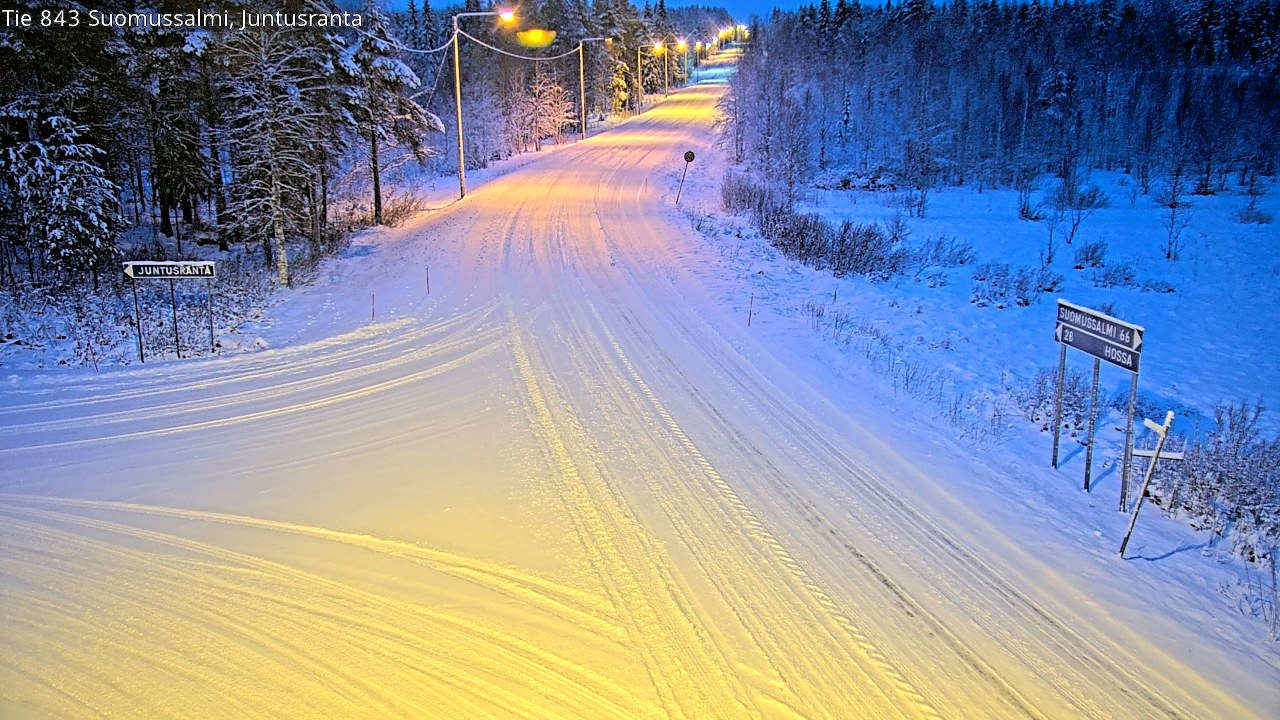 Weather Camera Image Road 843 Suomussalmi, Juntusranta, Suomussalmi, Kainuu