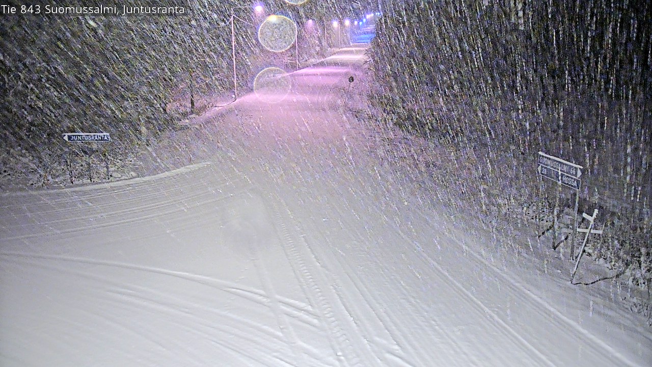 Weather Camera Image Road 843 Suomussalmi, Juntusranta, Suomussalmi, Kainuu