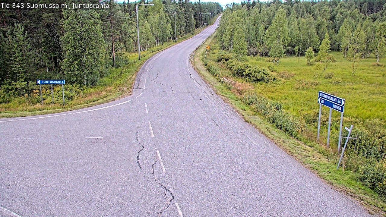 Kelikamerat Kuva Tie 843 Suomussalmi, Juntusranta, Suomussalmi, Kainuu