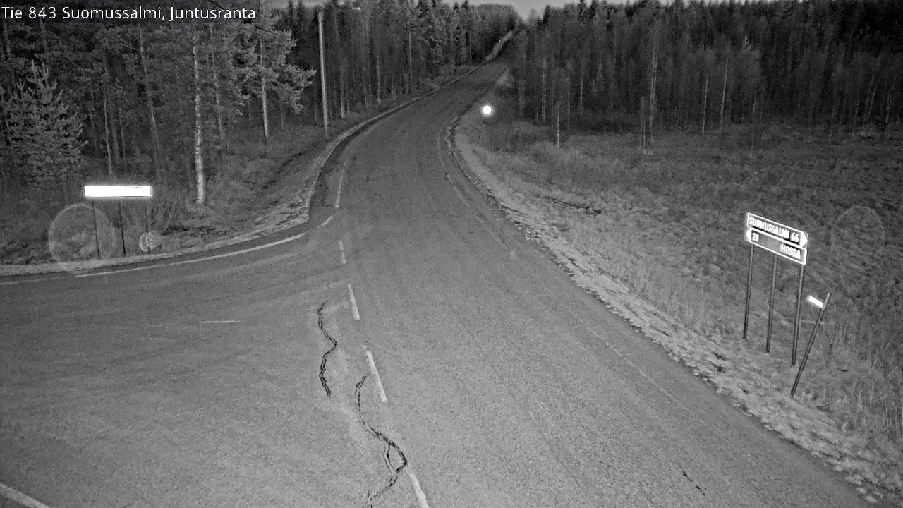 Weather Camera Image Road 843 Suomussalmi, Juntusranta, Suomussalmi, Kainuu