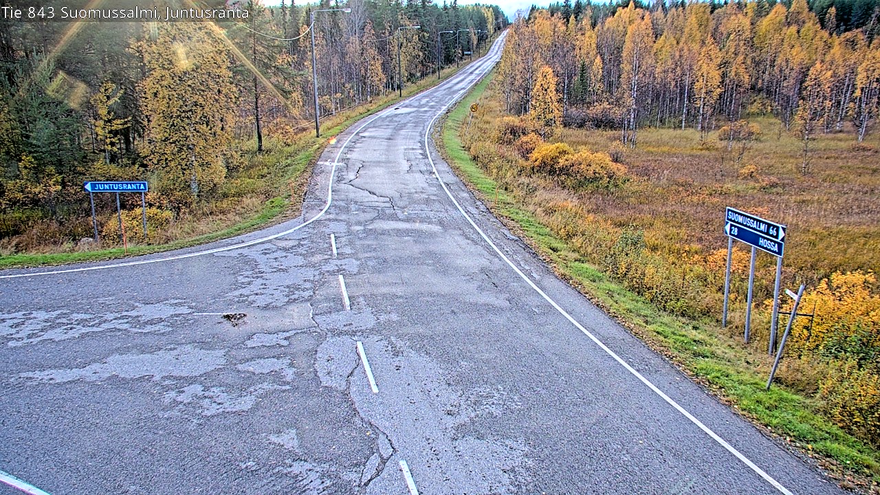 Kelikamerat Kuva Tie 843 Suomussalmi, Juntusranta, Suomussalmi, Kainuu