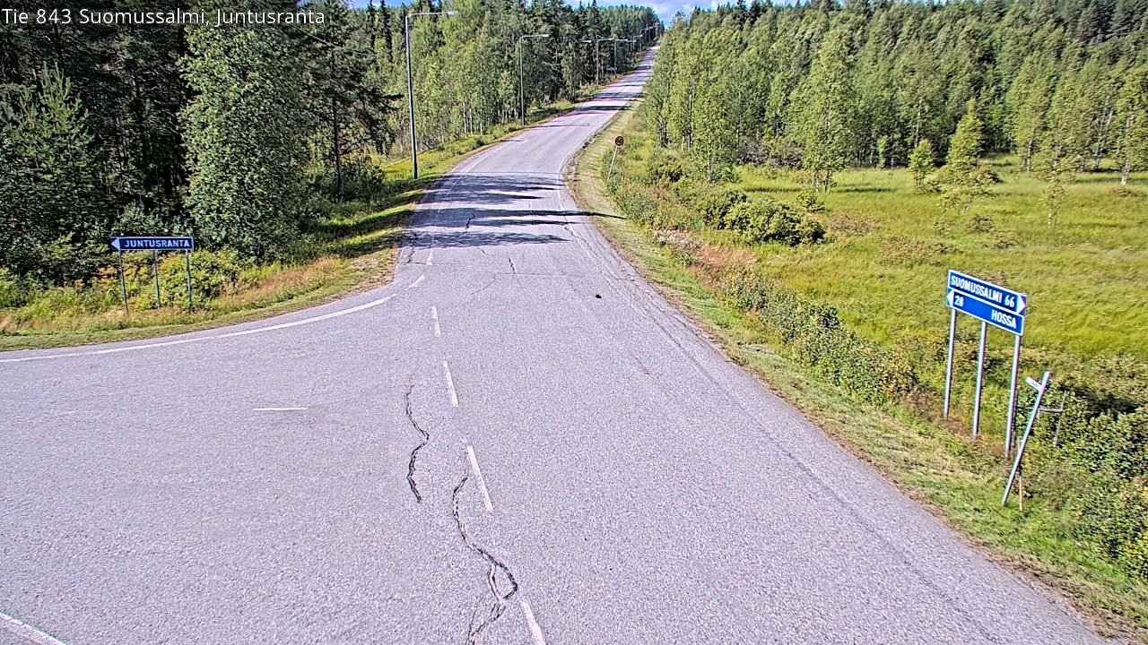 Kelikamerat Kuva Tie 843 Suomussalmi, Juntusranta, Suomussalmi, Kainuu