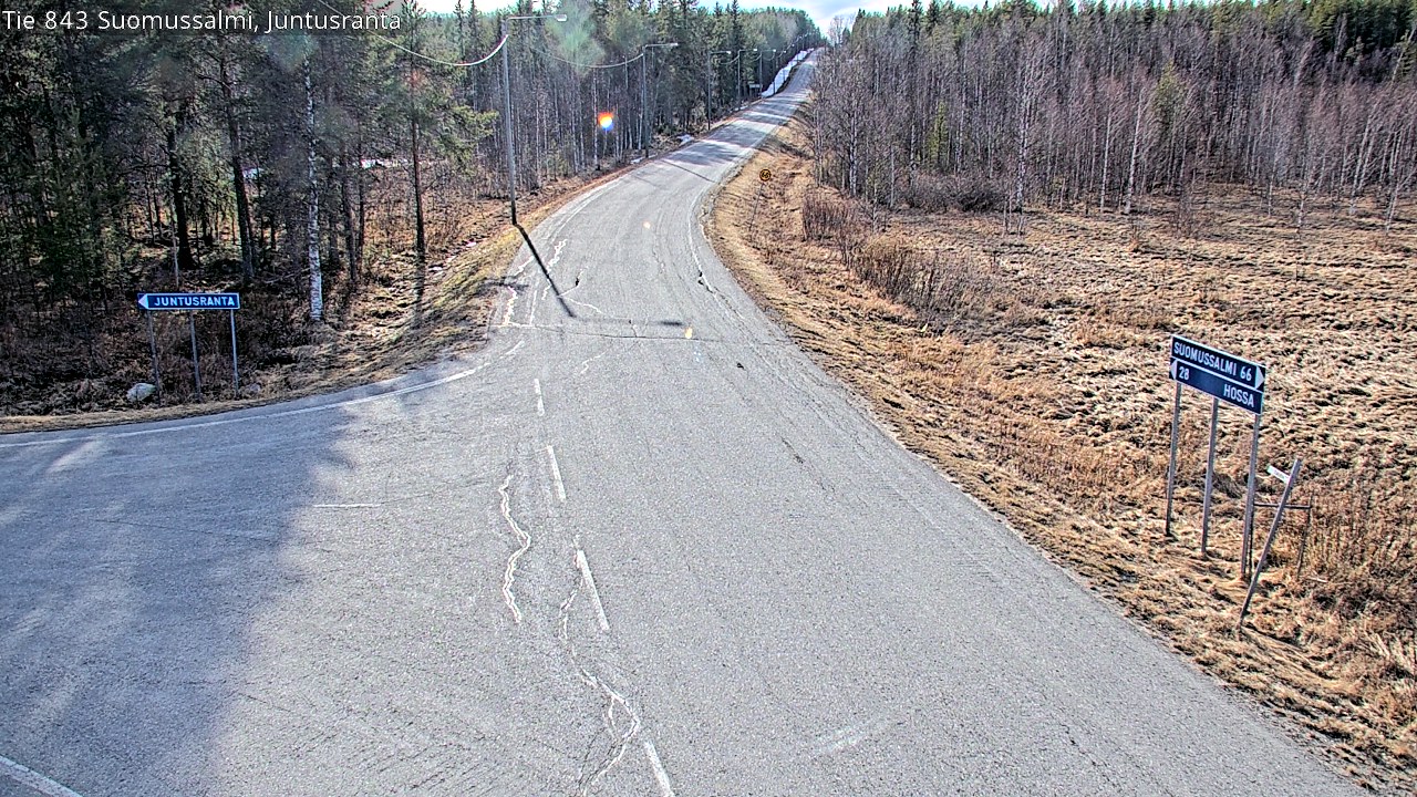 Kelikamerat Kuva Tie 843 Suomussalmi, Juntusranta, Suomussalmi, Kainuu