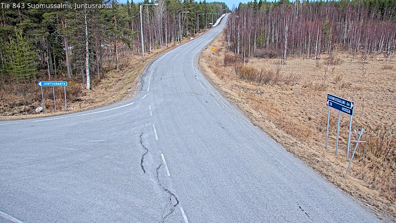 Weather Camera Image Road 843 Suomussalmi, Juntusranta, Suomussalmi, Kainuu